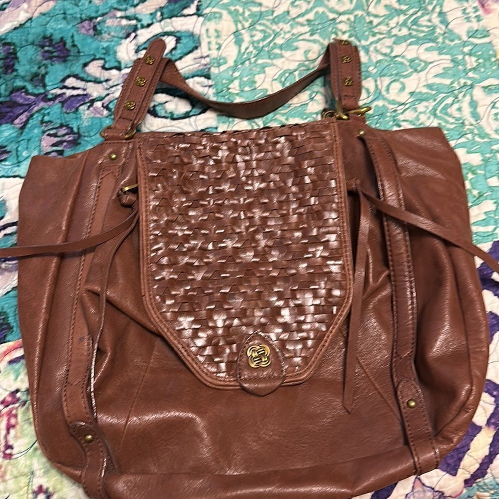 Brown leather bag    - Picture 6 of 14